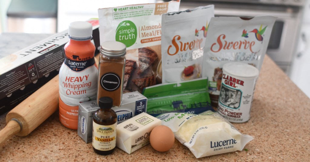 ingredients for making keto cinnamon rolls