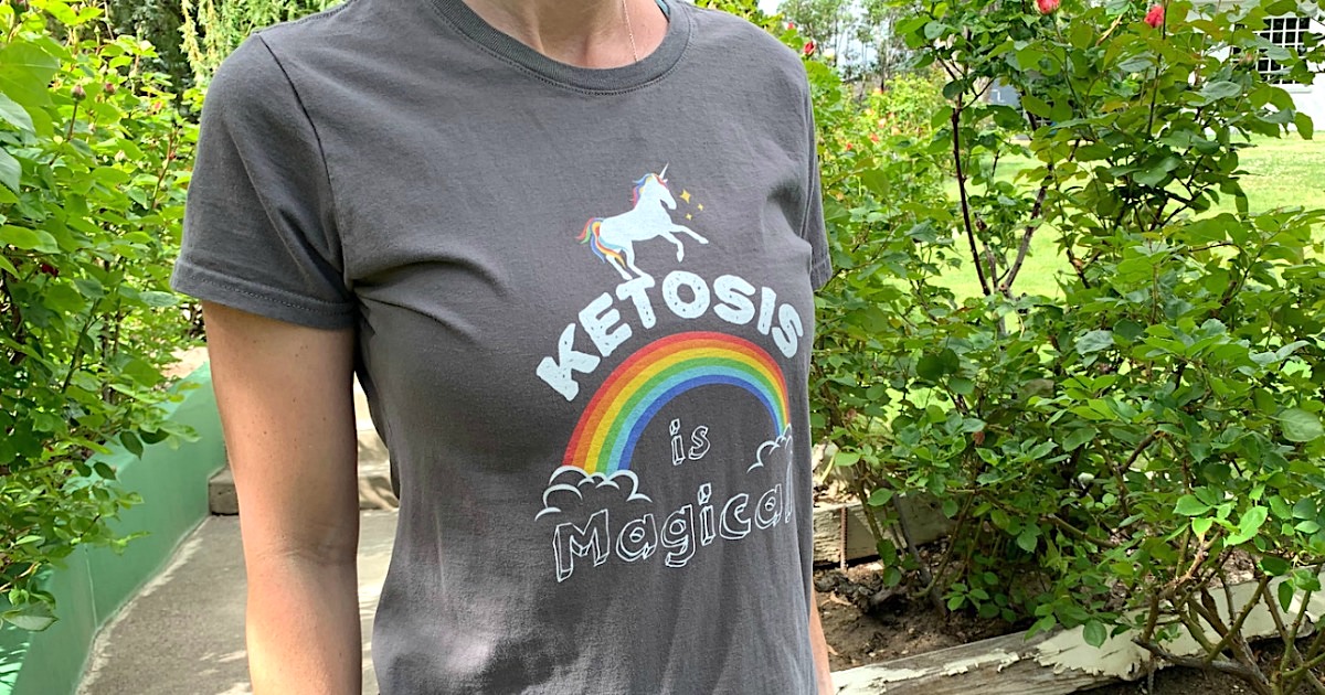 close up of ketosis shirt - how to start the keto diet