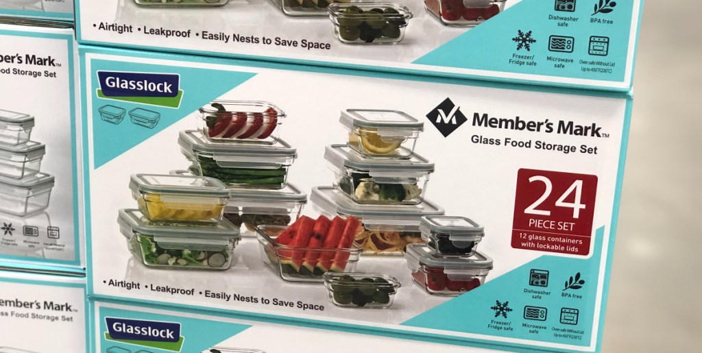 box of glasslock storage containers at sam's club