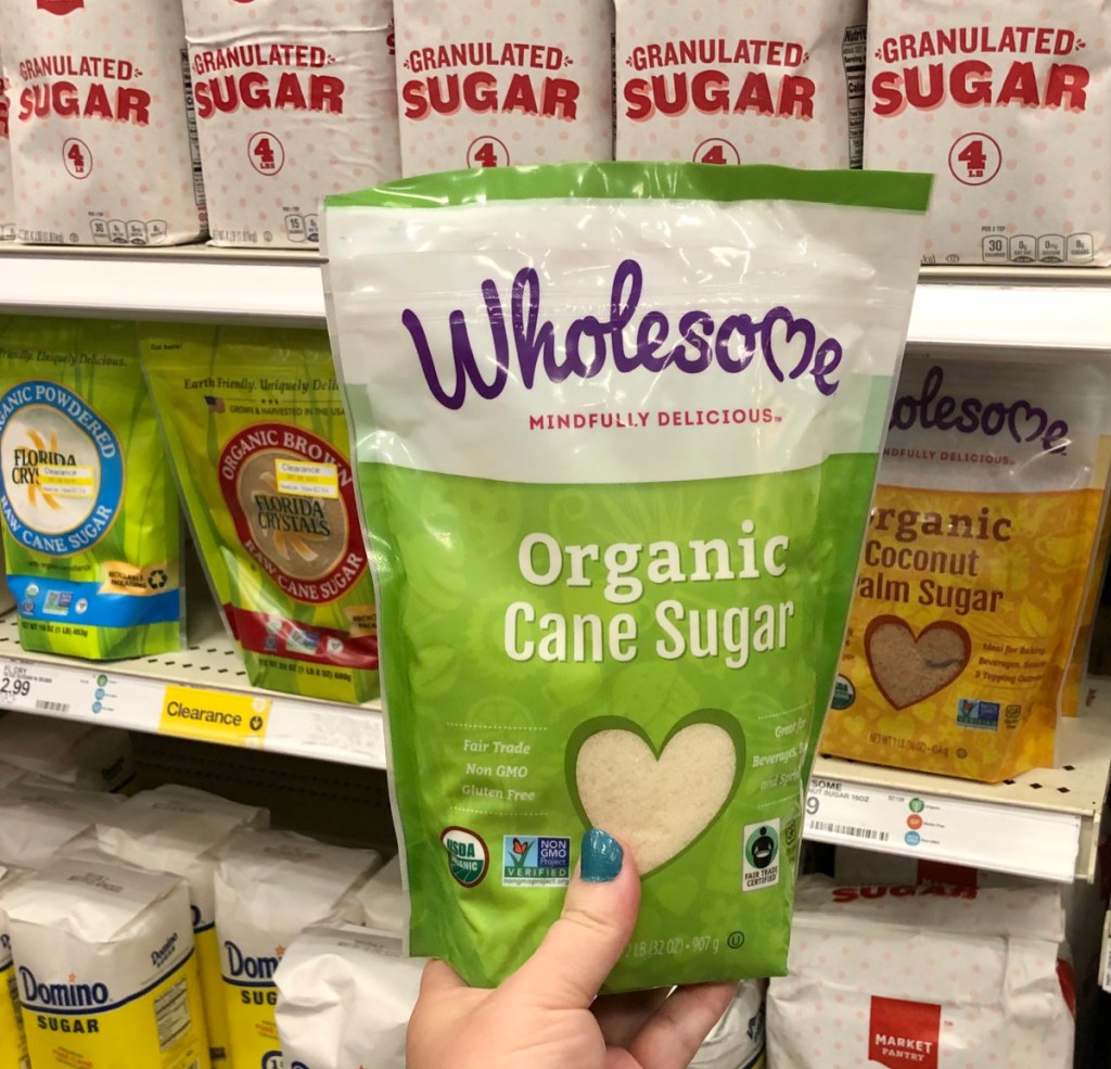 a bag of organic cane sugar, one of the foods to avoid on keto