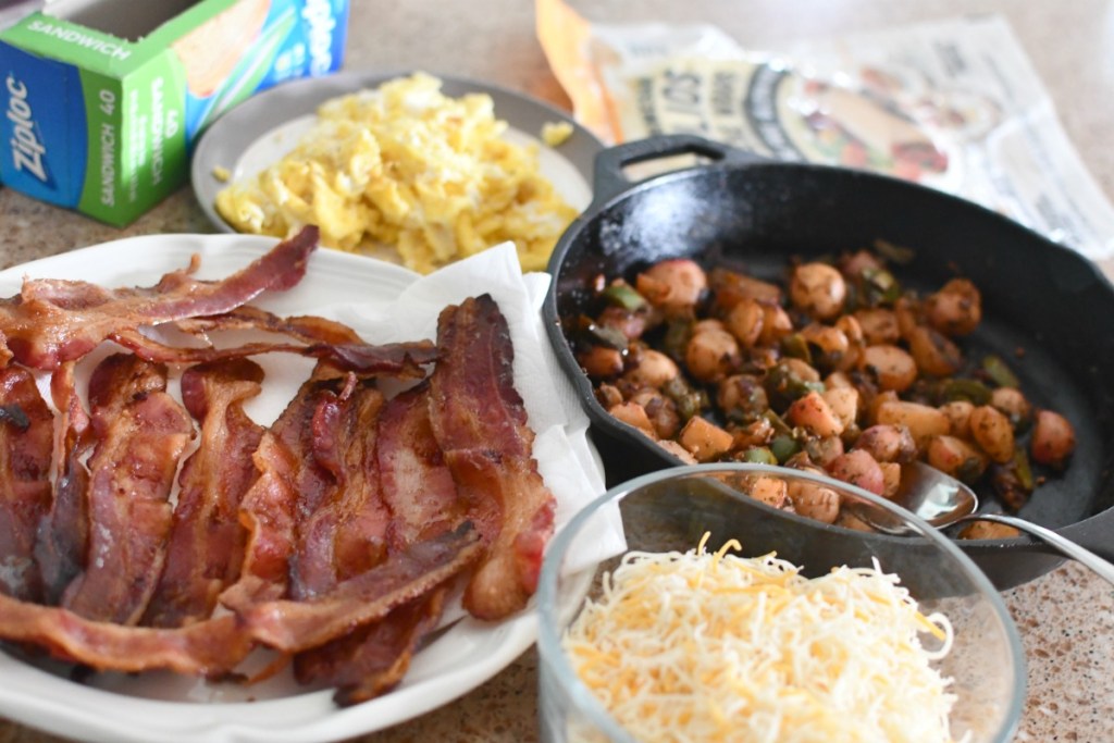 ingredients for keto breakfast burritos