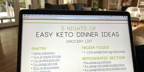 Easy Keto Meal Plan – Printable List & Walmart Grocery Links Included!
