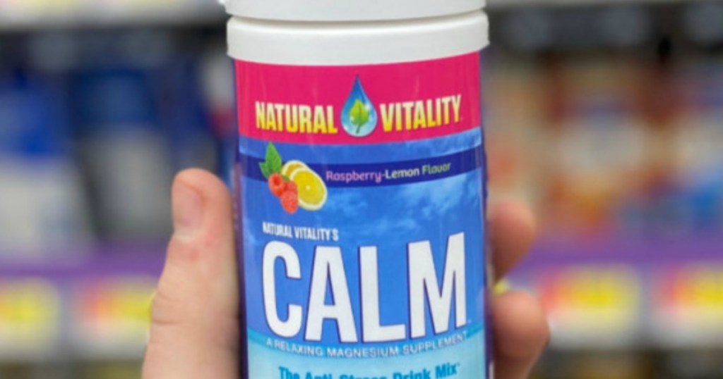 close up of Natural Calm magnesium 