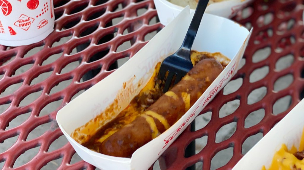 sonic coney hot dog in a bowl no bun