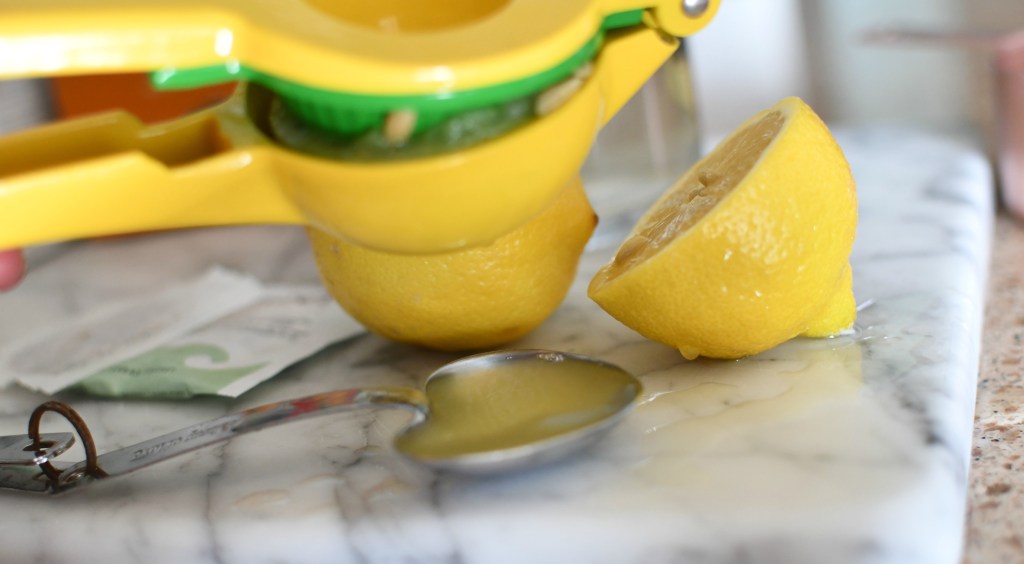 squeezing lemon juice