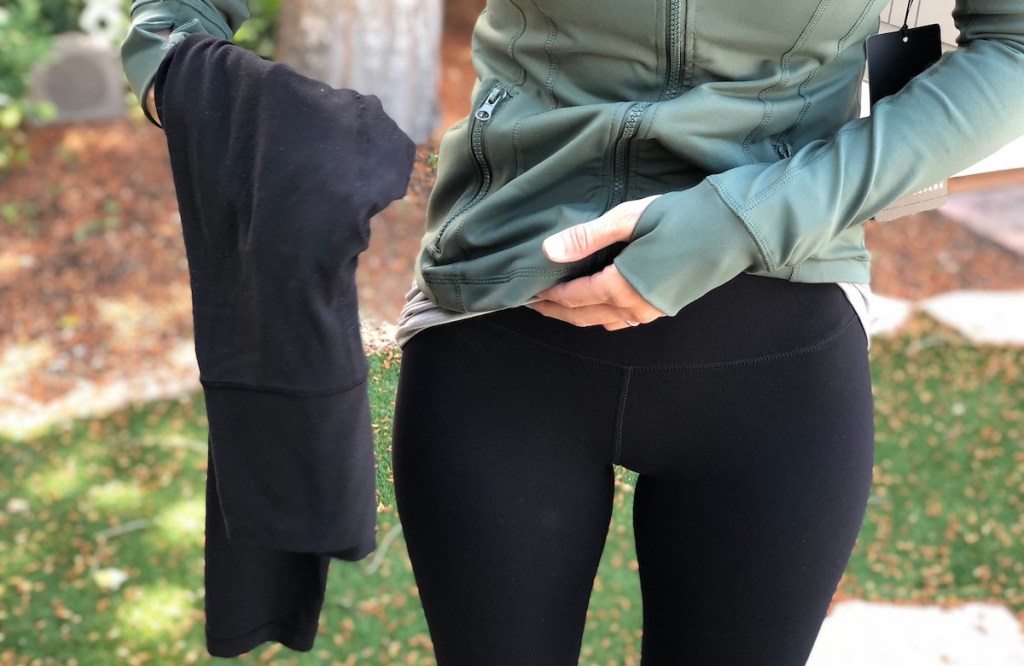 woman wearing leggings