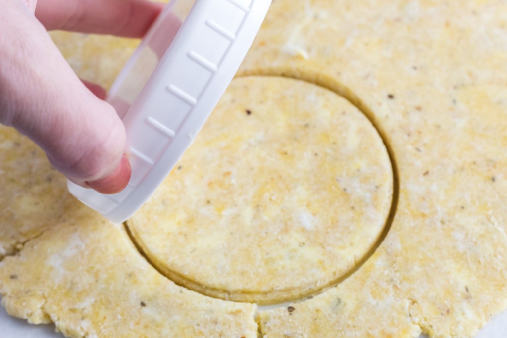 cutting out dough