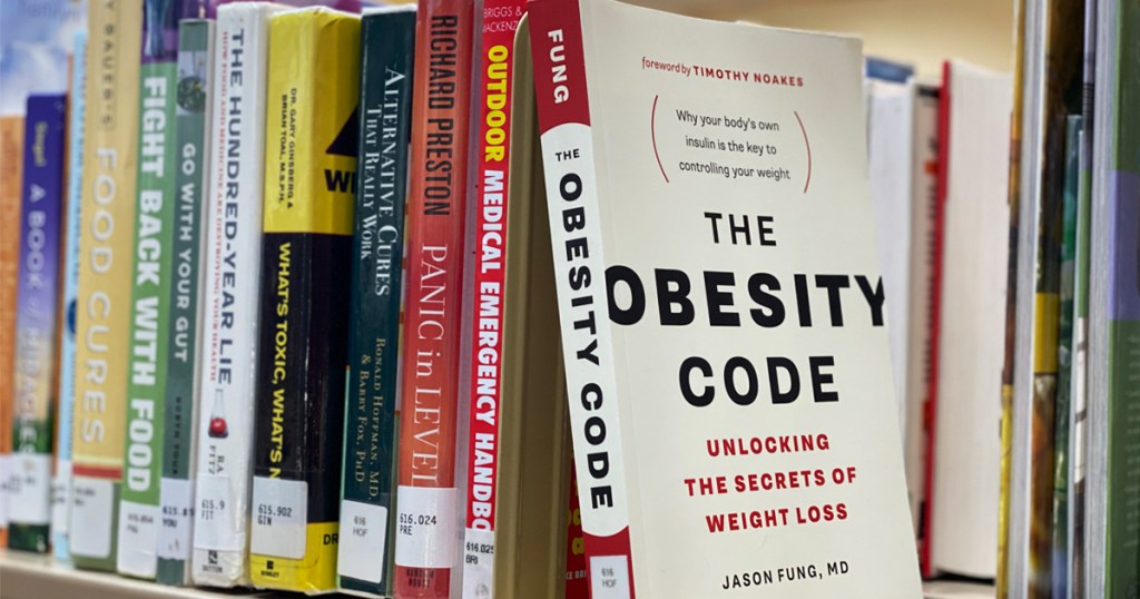 The Obesity Code Book on Library Shelf