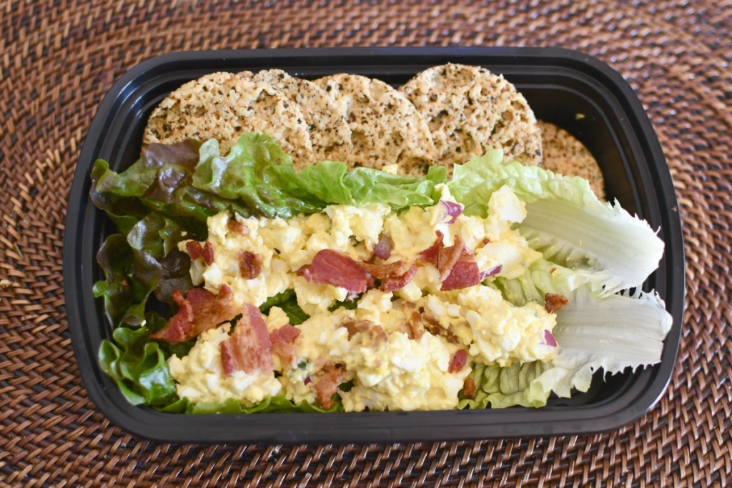 egg salad with bacon keto lunch