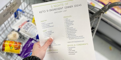 Five Nights of 5-Ingredient Keto Dinners (Easy Meal Plan + Grocery List)