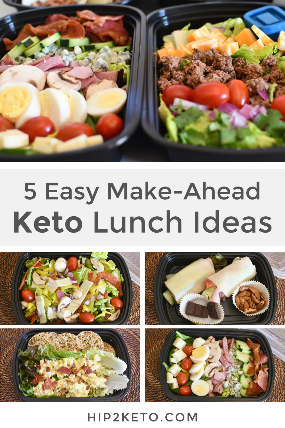 5 Easy Keto Lunch Meal Prep Ideas & Recipes | Hip2Keto