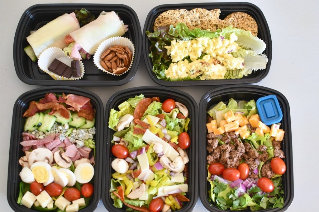 5 easy keto lunches on the counter