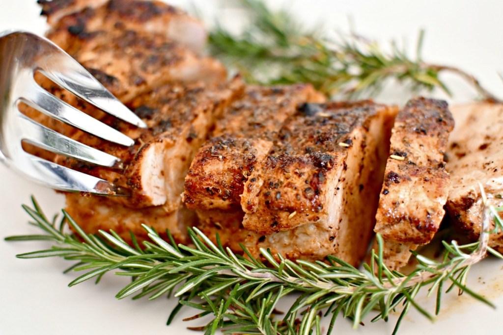 pork tenderloin on a plate 