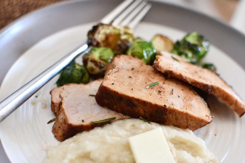 pork tenderloin on plate 