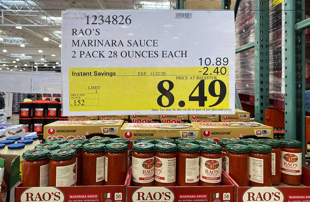 raos sauce at costco