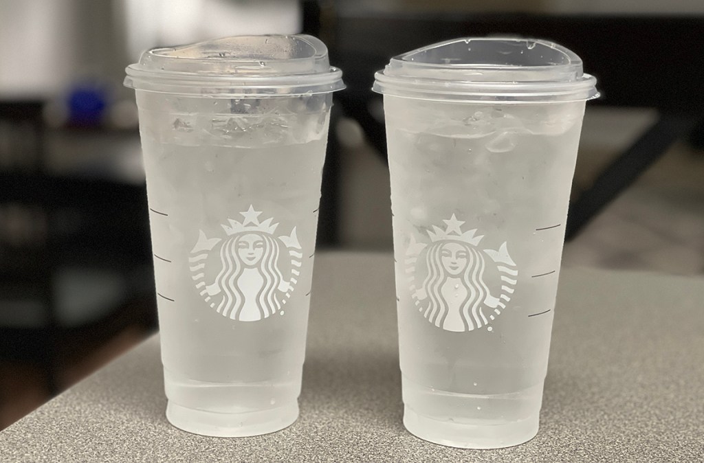 starbucks venti ice water cups