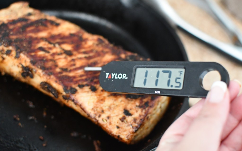 thermometer in pork tenderloin