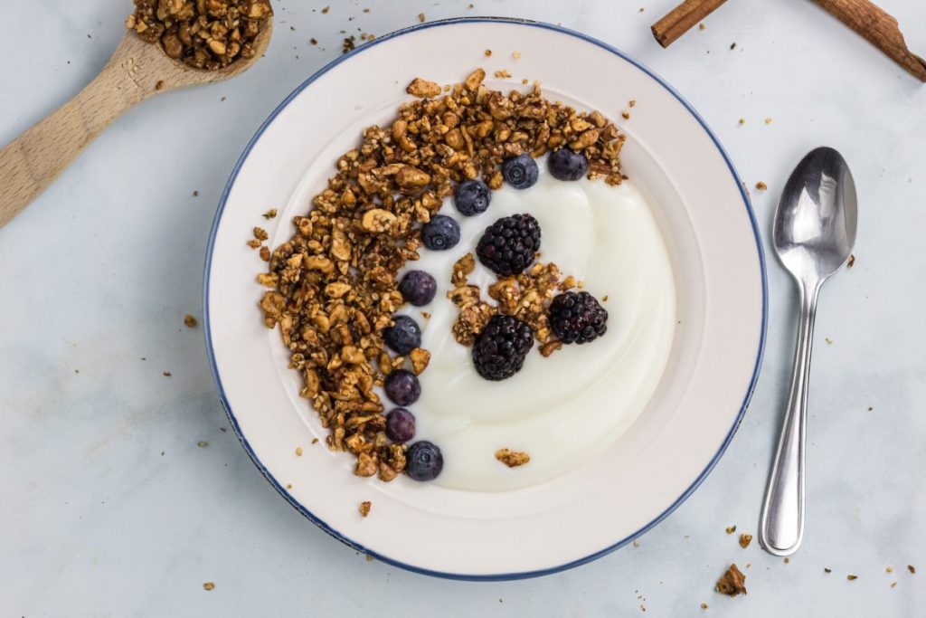 bowl of yogurt and granola