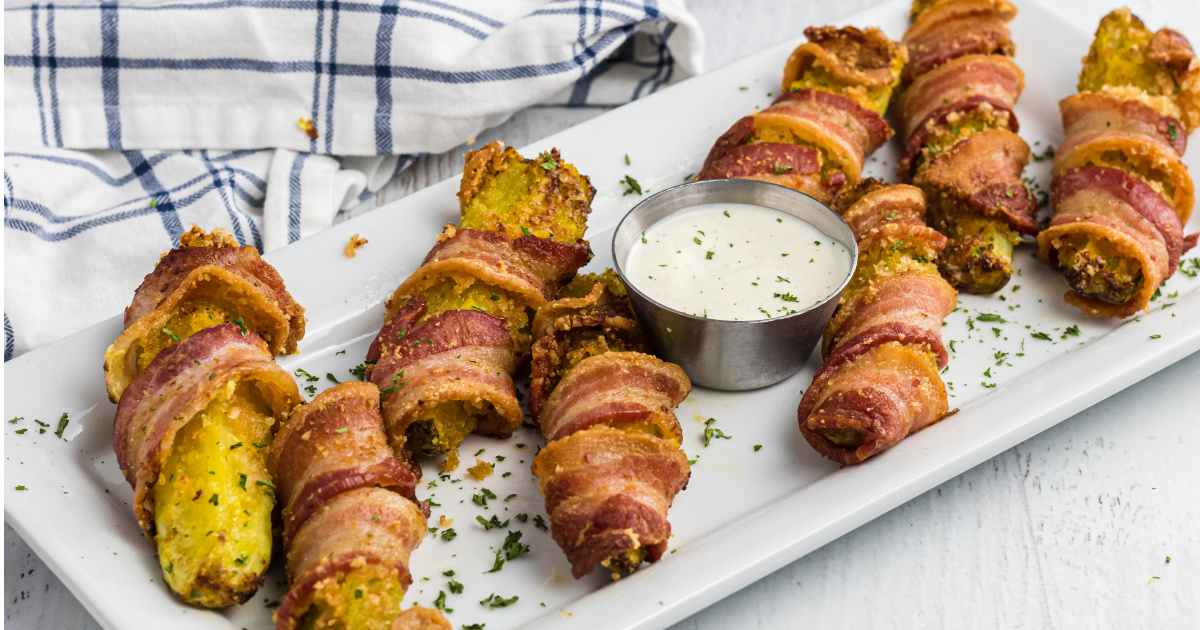BaconWrapped Pickles Addicting Keto Snack Idea Hip2Keto