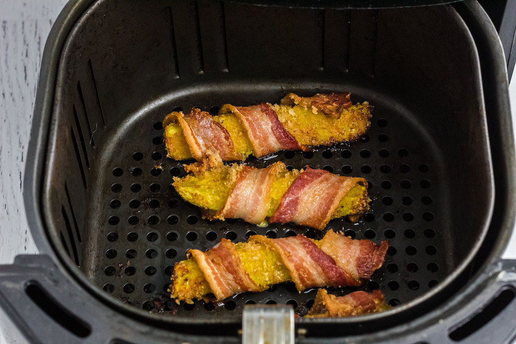 bacon-wrapped pickles in the air fryer