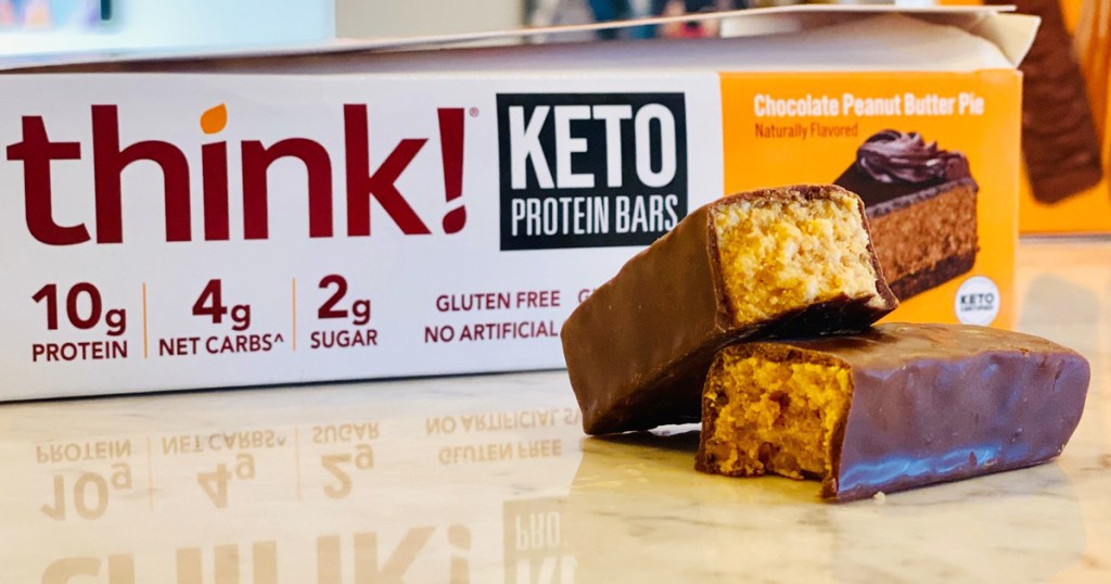 Think keto bar sitting on the table