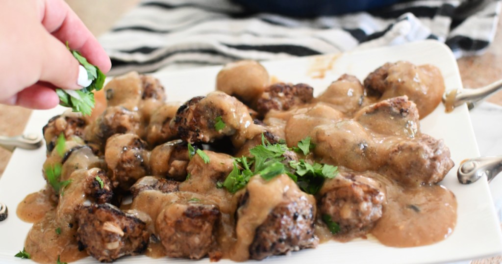 adding parsely to keto swedish meatballs