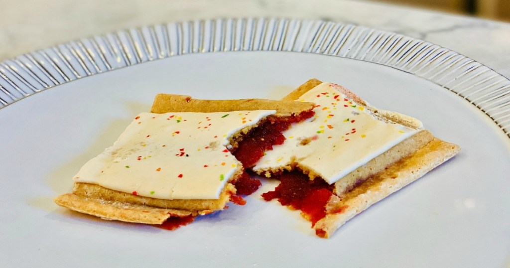 keto strawberry toaster pastry on plate 
