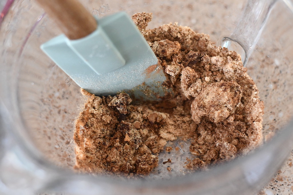 mixing ingredients together in a bowl