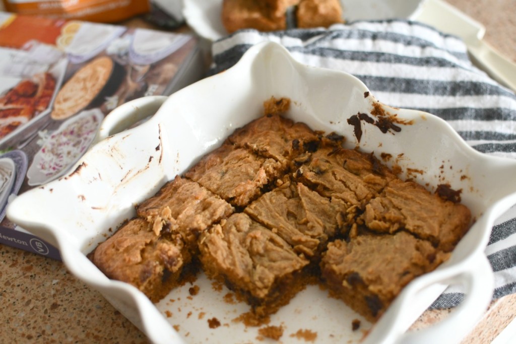 southern keto peanut butter bars in a pan