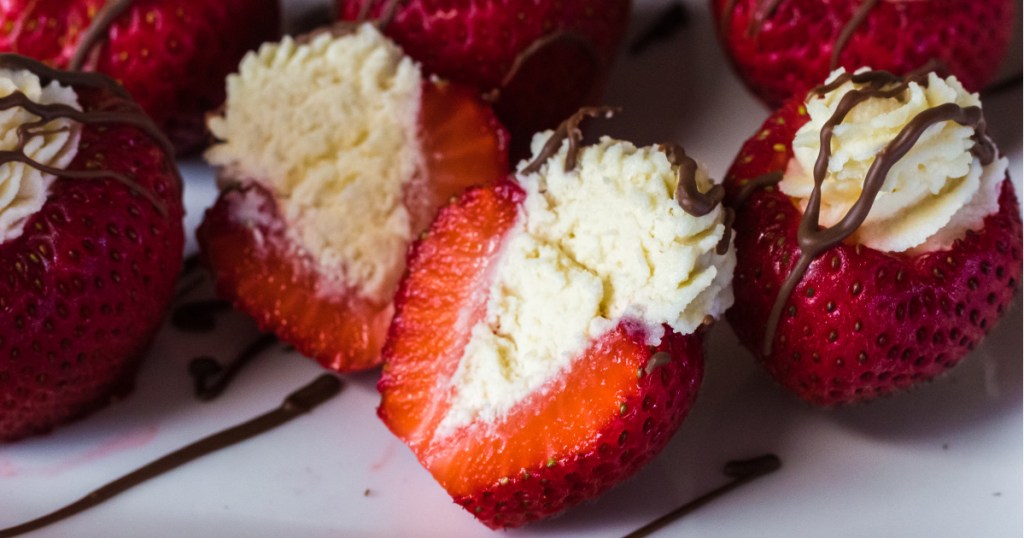 look inside a stuffed strawberry