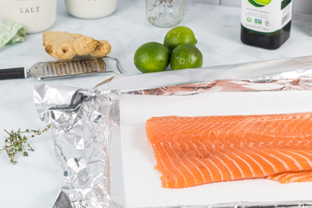 ingredients for salmon recipe from Maria Mind Body Health