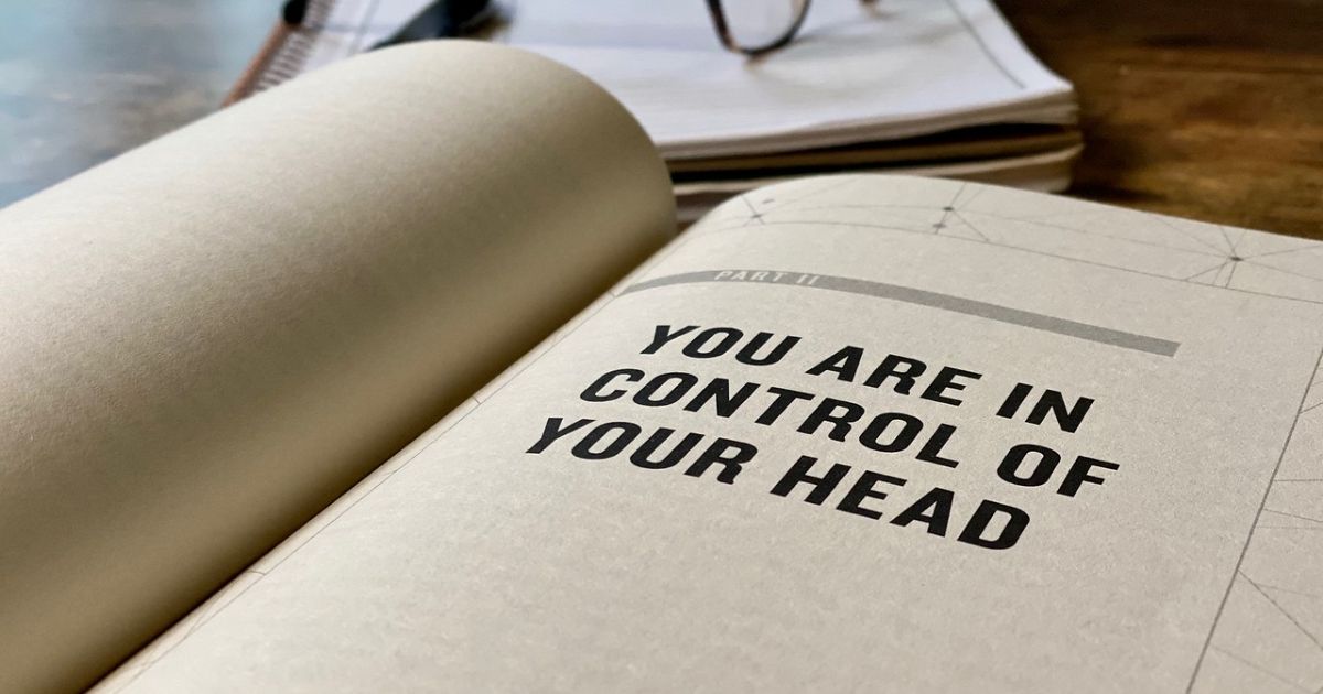 Head Strong book open to part 2 "You Are in Control of Your Head"