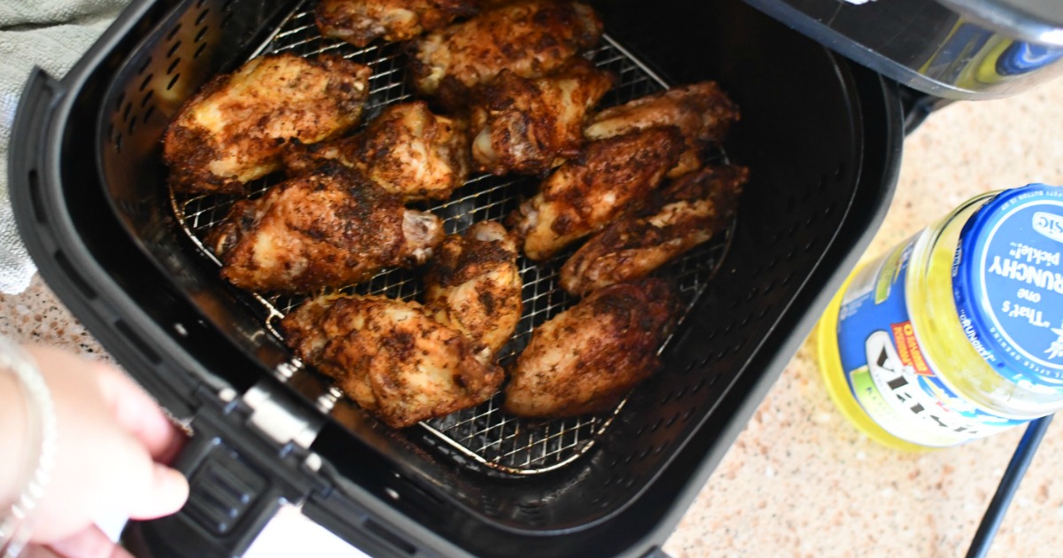 Dill Pickle Chicken Wings in the Air Fryer | Hip2Keto Recipe