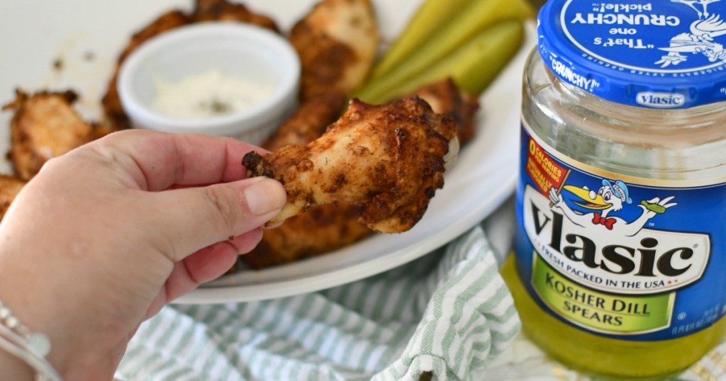 Keto Dill Pickle Air Fryer Chicken Wings Exclusive Hip2Keto Recipe
