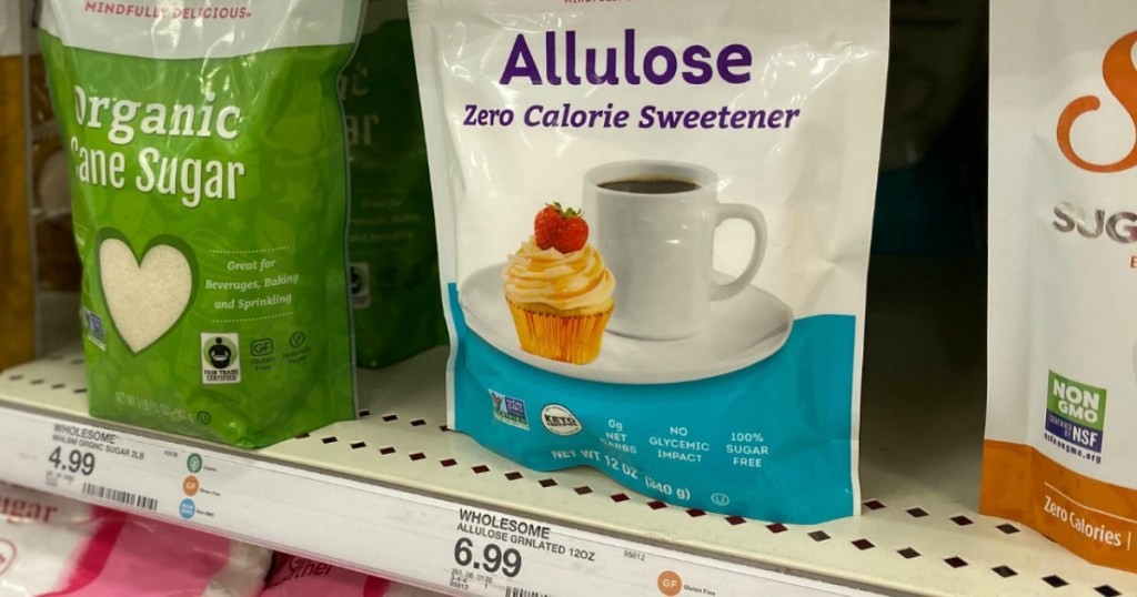 Allulose zero calorie sweetener on Target shelf 
