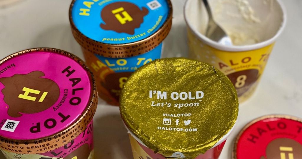 Various flavors of Halo Top Keto Series ice cream