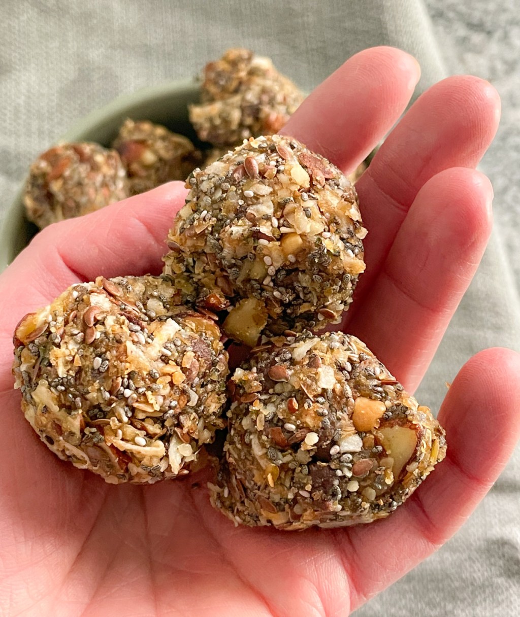 holding keto protein balls