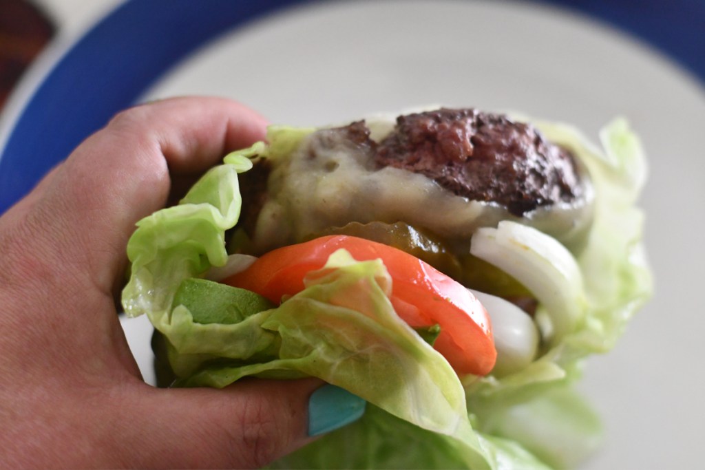 burger in a cabbage wrap