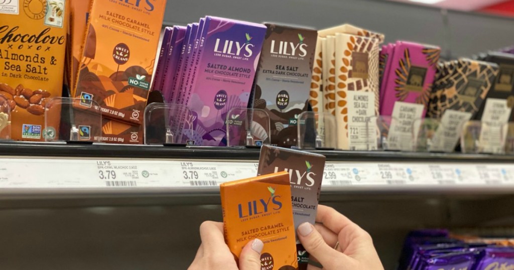 Lily's chocolate bars at Target 