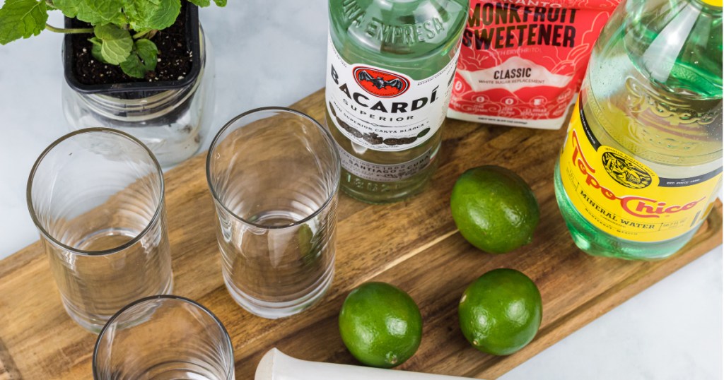 ingredients for Keto Mojito