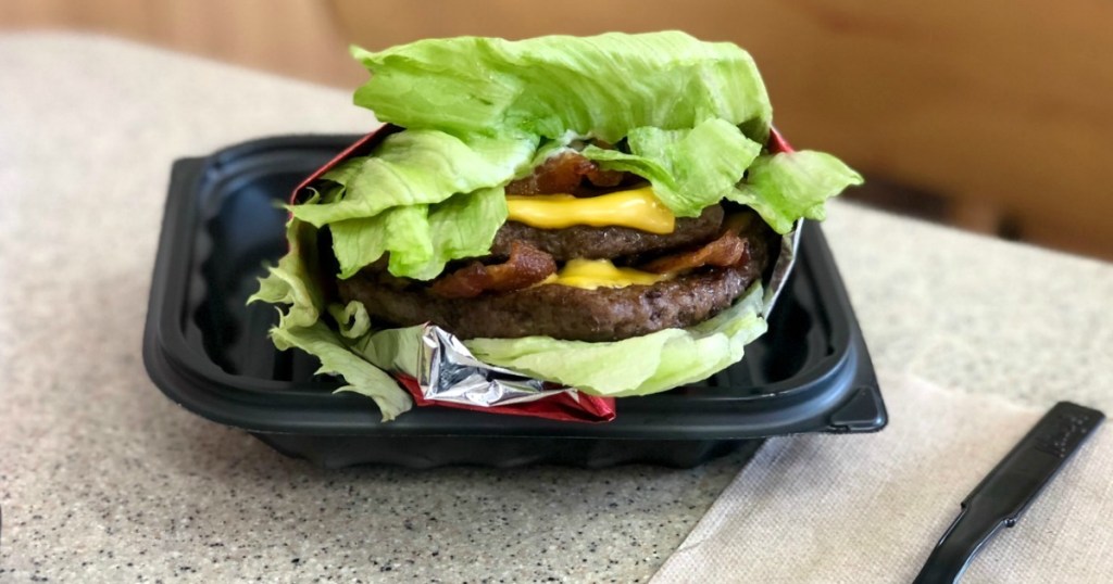 Wendy's bunless keto baconator 