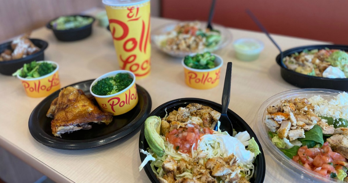 el pollo loco keto meals on table