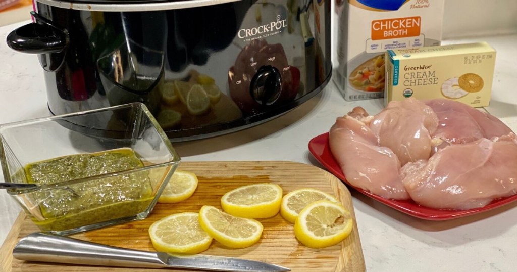 ingredients for keto lemon pesto chicken