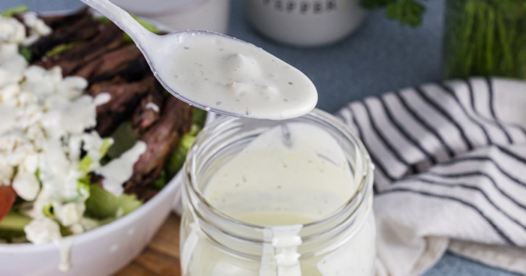Spoonful of Keto blue cheese dressing