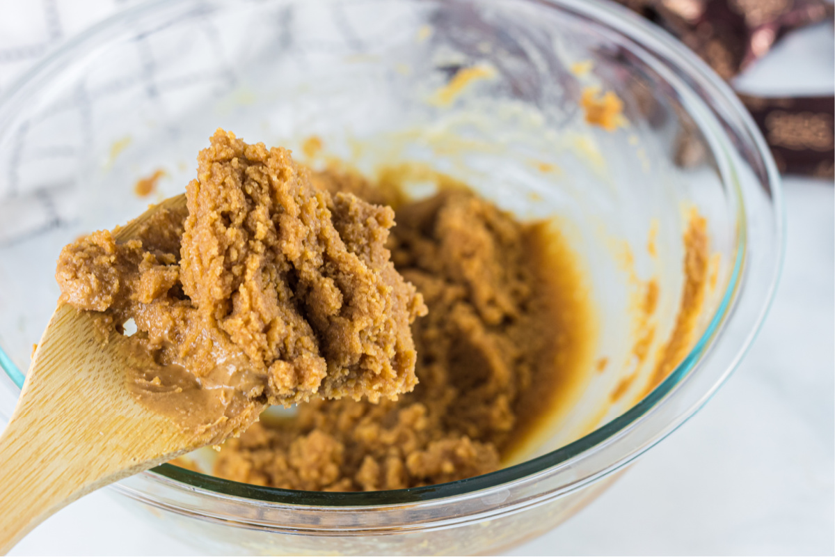 dough in glass bowl