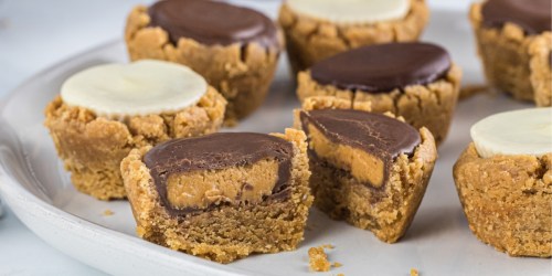 Keto Peanut Butter Cup Cookies (Only 4-Ingredients & Just 2 Net Carbs)