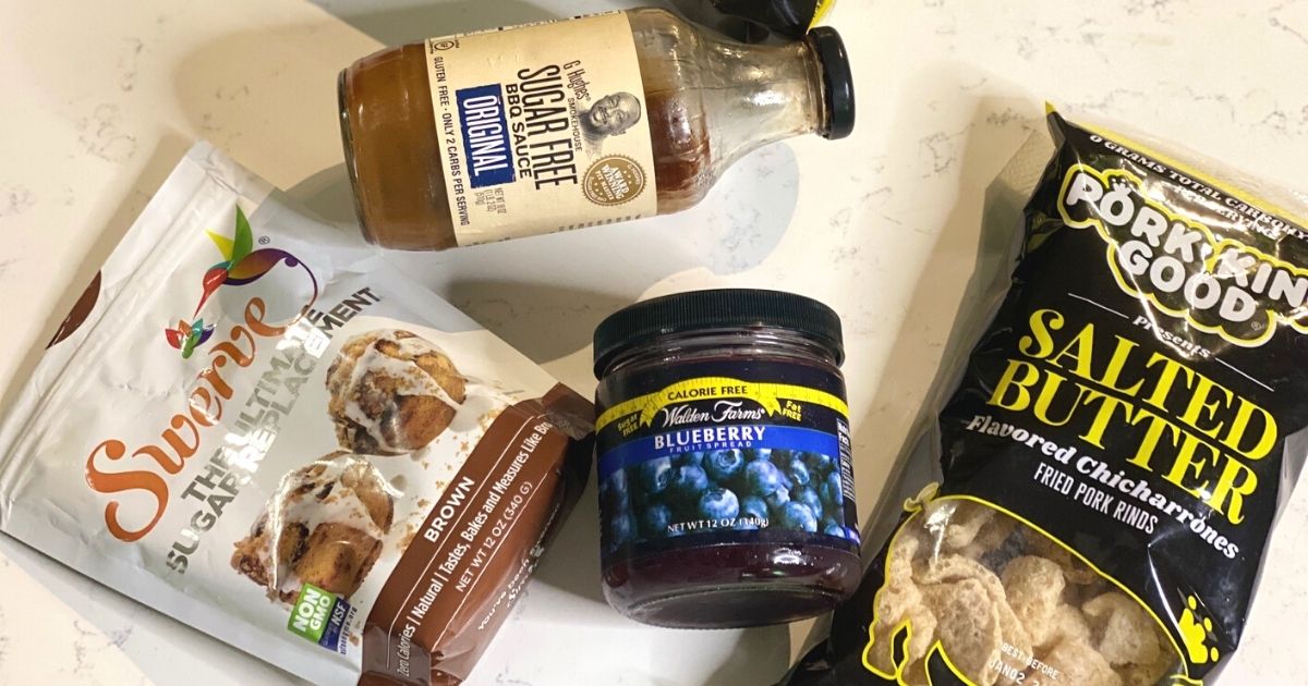 A few of the best keto products to buy from Netrition on a counter