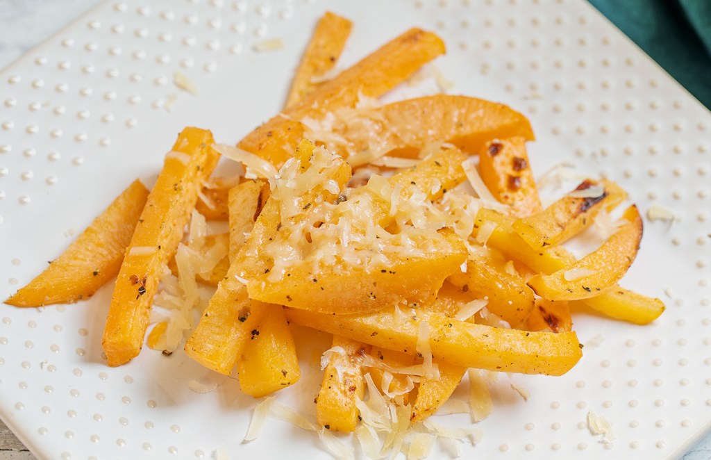 Rhutabaga Fries on plate