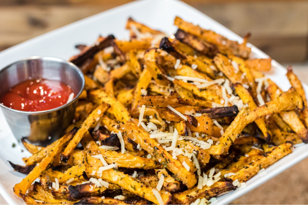 Plate of rutabaga fries