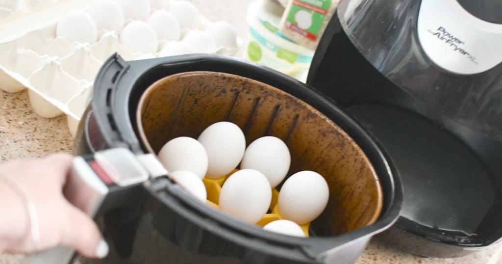 cooking hard-boiled eggs in the air fryer